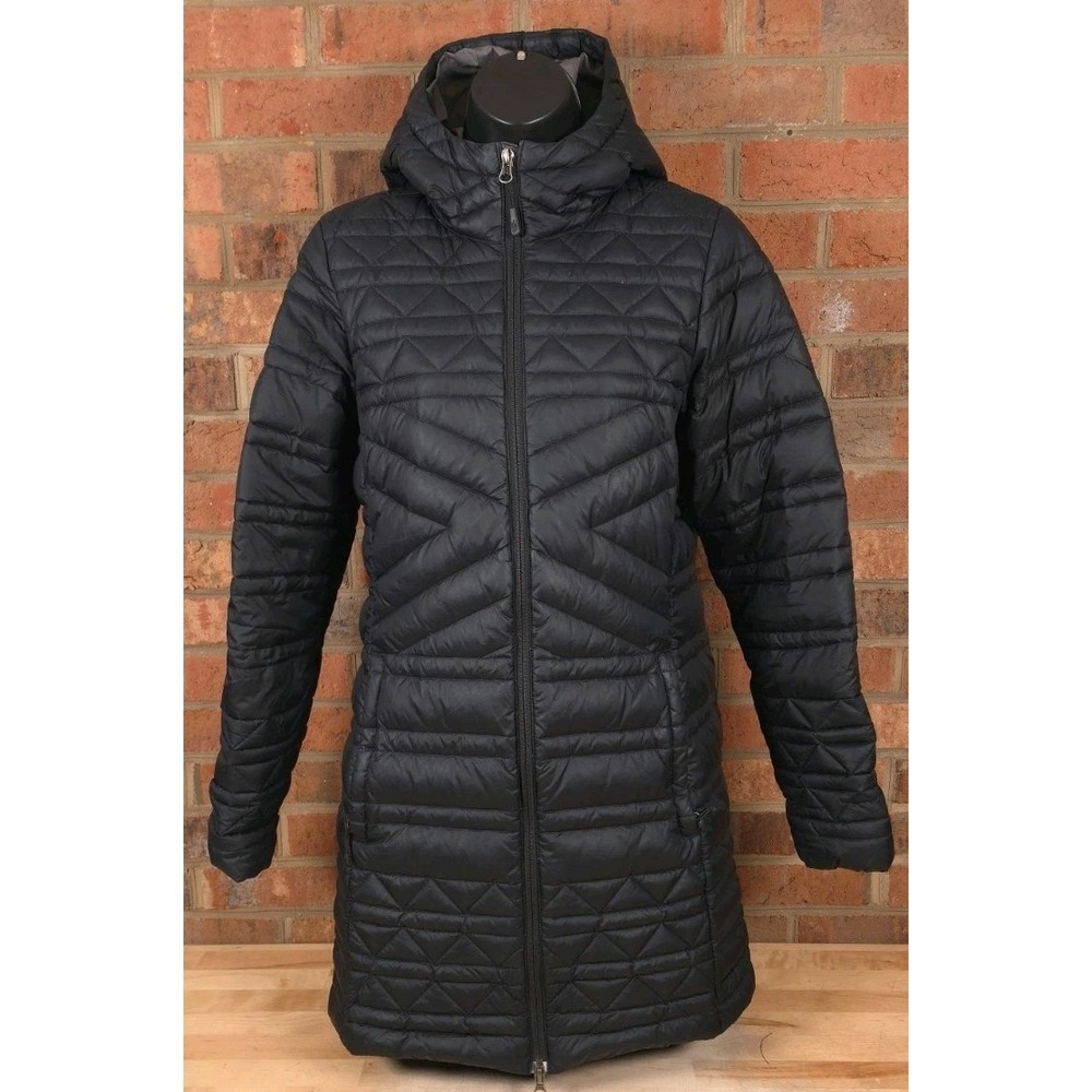 The North Face Karokora 550 Hooded Down Parka Jacket Womens M Black Full Zip